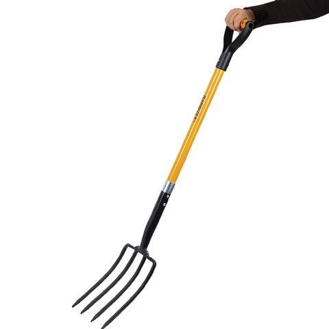 Вилы копальные стальные 19х28 см, ОБЩАЯ ДЛИНА 115 см, черенок стекловолокно, V-ручка, RABBITEX (РАББИТЕКС) "FIBERGLASS", 700491 - фото 5