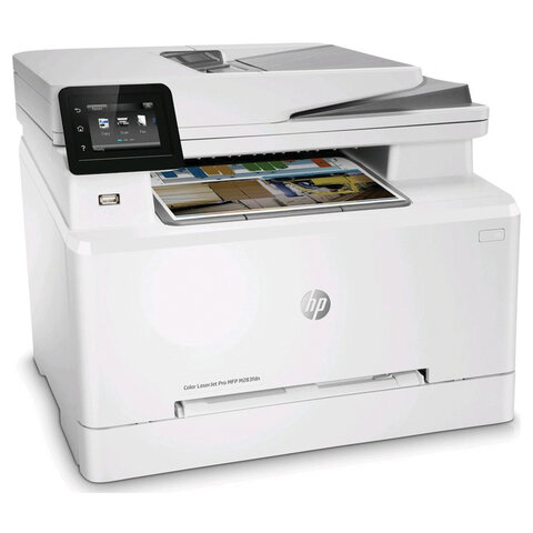 МФУ лазерное ЦВЕТНОЕ HP Color LaserJet Pro M283fdn "4 в 1", 21 стр./мин., 40000 стр./месяц, ДУПЛЕКС, сетевая карта, 7KW74A - фото 4