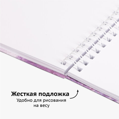 Скетчбук, белая бумага 120 г/м2 165х240 мм, 80 л., гребень, твердая обложка, BRAUBERG ART DEBUT, 112990 - фото 9