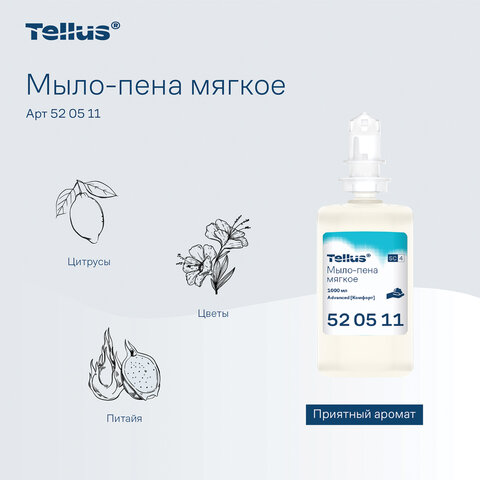 Картридж с жидким мылом-пеной одноразовый Tellus/TORK (Система S4) Advanced, мягкое, 1 л, 520511 - фото 10