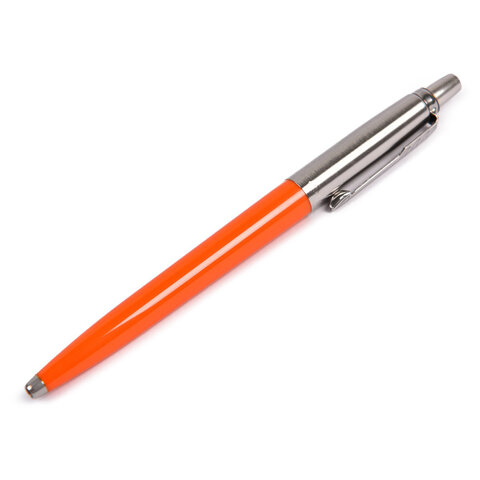 Ручка шариковая PARKER "Jotter Orig Orange", корпус оранжевый, детали хром, блистер, синяя, 2076054 - фото 5