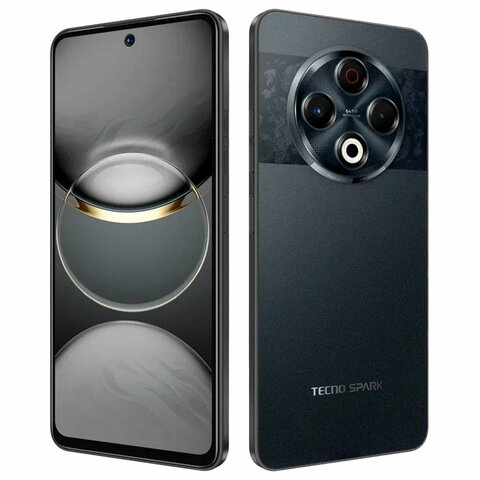 Смартфон TECNO SPARK 30, 2 SIM, 6,78", 4G, 64/13 Мп, 8/128, чёрный, пластик, TCN-KL6.8.128.BK, TCNKL6.8.128.BK - фото 4