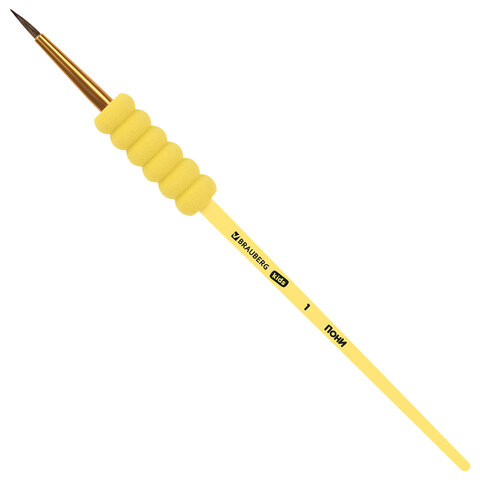 Кисти c EVA-вставкой ПОНИ набор 5 шт. (круглые №1, 2, 3, 4, 5), блистер, BRAUBERG KIDS, 201092 - фото 6