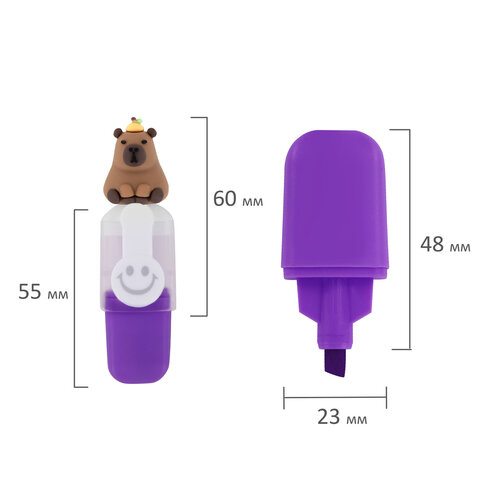 Набор текстовыделителей с топперами 6 ЦВЕТОВ НЕОН, "КАПИБАРЫ", линия 1-4 мм, FUNSTER (ФАНСТЕР), 152646 - фото 7