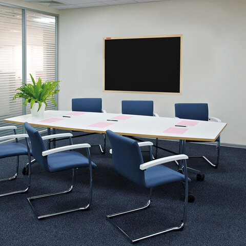 Доска для мела магнитная 60х90 см, черная, деревянная рамка, BRAUBERG "Wood", 238804 - фото 7