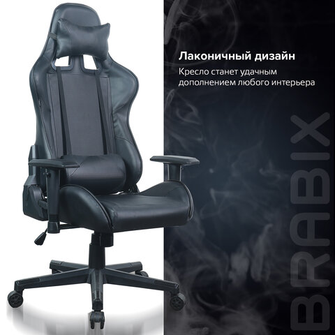 Кресло компьютерное BRABIX "GT Carbon GM-115", две подушки, экокожа, черное, 531932 - фото 19