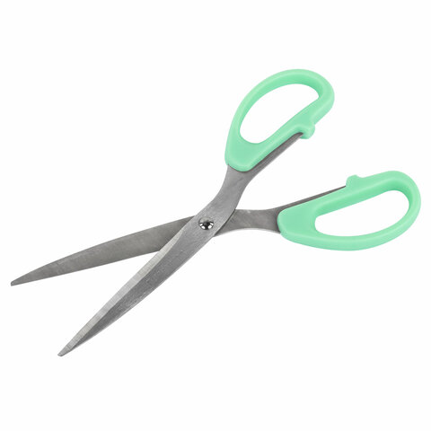 Ножницы BRAUBERG "CLASSIC PRO" 3 шт. (155, 185, 210 мм), мятные ручки, ВЫГОДНАЯ УПАКОВКА, 272979 - фото 6