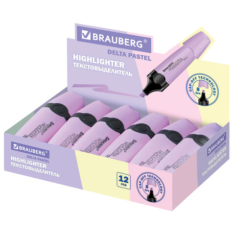 Текстовыделитель BRAUBERG "DELTA PASTEL", ЛАВАНДОВЫЙ, линия 1-5 мм, 151733 - фото 10