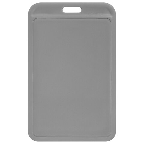 Бейдж вертикальный (85х54 мм), серый, МАТОВАЯ ПОВЕРХНОСТЬ, BRAUBERG EXTRA, 238813 - фото 2