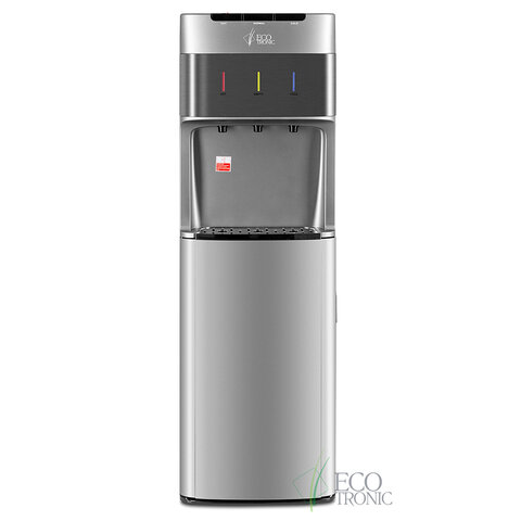 Кулер для воды ECOTRONIC M30-LXE, напольный, НИЖНЯЯ ЗАГРУЗКА, нагрев/охлаждение, 3 крана, серый 7270 - фото 1