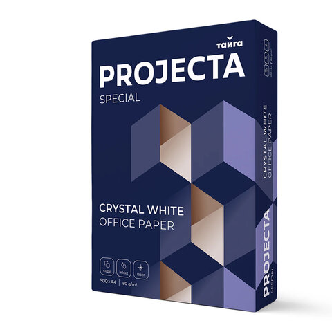 Бумага офисная А4, 80 г/м2, 500 л., марка В, PROJECTA SPECIAL, Россия, 153% (CIE) - фото 5