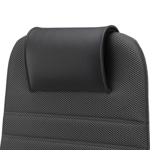 Кресло офисное МЕТТА "SU-B-10" хром, ткань-сетка, сиденье и спинка мягкие, черное - фото 9