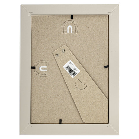 Рамка 15х21 см с паспарту 10х15 см небьющаяся, аналог IKEA, багет 26 мм, МДФ, BRAUBERG "Zool", серая, 391375 - фото 2