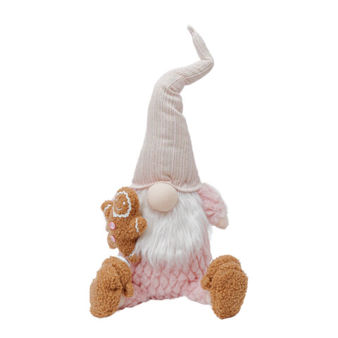 Украшение новогоднее интерьерное 48 см, дизайн "Гном в тапочках", полиэстер, ЗОЛОТАЯ СКАЗКА, 592930 - фото 1