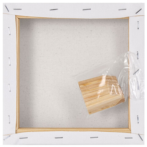 Холст на подрамнике BRAUBERG ART BASIC, 20х20 см, 280 г/м2, хлопок, мелкое зерно, грунт, 192664 - фото 3