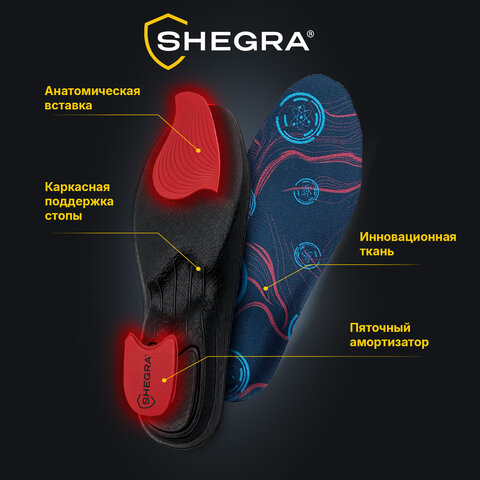 Стельки для обуви АНАТОМИЧЕСКИЕ С АМОРТИЗАТОРОМ размер RU 34-37/EU 35-38, SHEGRA (ШЕГРА), 702304 - фото 11