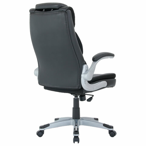 Кресло BRABIX PREMIUM "Phantom EX-553", рециклированная кожа, регулируемый подголовник, черное, 532940 - фото 4