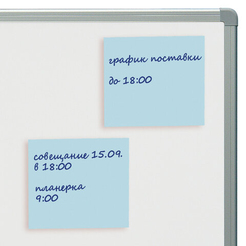 Блок самоклеящийся (стикеры) STAFF STANDARD, ПАСТЕЛЬНЫЙ 76х76 мм, голубой, 100 листов, 116574 - фото 5