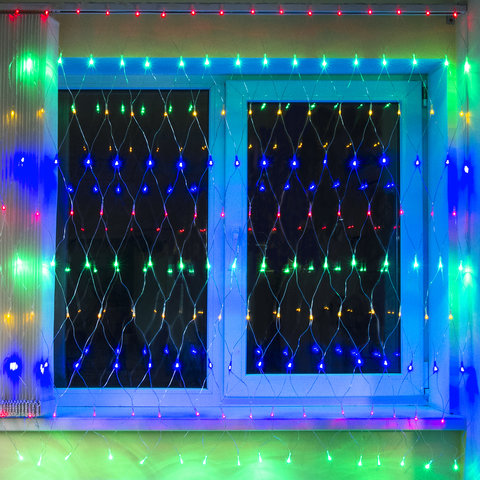 Электрогирлянда-сеть комнатная 1,5х1,5 м,160 LED, мультицветная, 220 V, контроллер, ЗОЛОТАЯ СКАЗКА, 591106 - фото 3