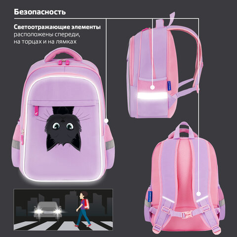 Рюкзак BRAUBERG FAVOUR, 2 отделения, 3 кармана, "Hide and seek", 40х29х15 см, 273122 - фото 17