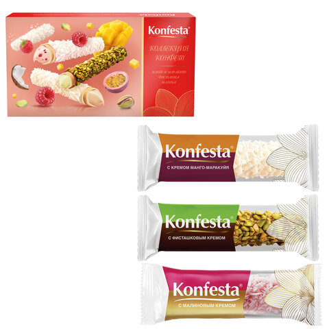 Конфеты глазированные KONFESTA, ассорти вкусов с манго, малиной, фисташкой, 150 г - фото 1