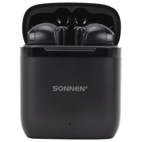 Наушники беспроводные TWS вкладыши с микрофоном, SONNEN EP-BH10B, Bluetooth 5.3, черные, 514122 - фото 8