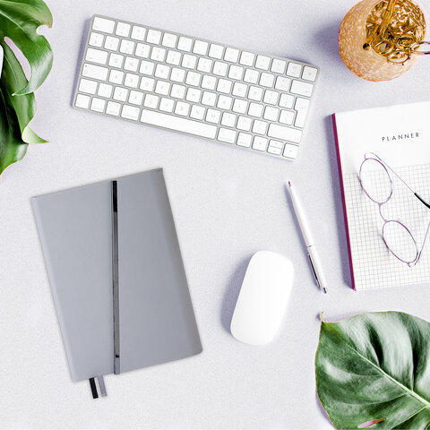 Ежедневник недатированный А5 145х213 мм BRAUBERG "Vogue", под кожу, магнитный клапан, 160 л., серый, 116224 - фото 12