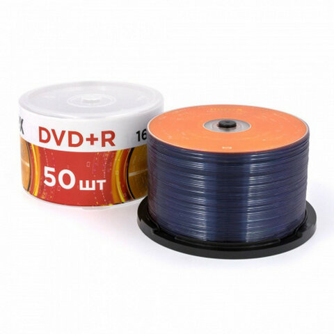 Диск DVD+R (плюс) MIREX, 4,7 Гб, 16x, Cake Box (упаковка на шпиле), КОМПЛЕКТ 50 шт., UL130013A1B - фото 3