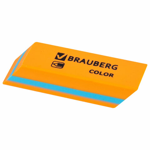 Ластики BRAUBERG "Color", НАБОР 3 штуки, 55х15х13 мм, прямоугольные, скошенные, блистер, 272672 - фото 3