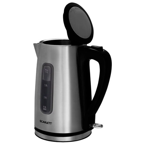 Чайник SCARLETT SC-EK21S13, 1,7 л, 2200 Вт, закрытый нагревательный элемент, стальной - фото 5