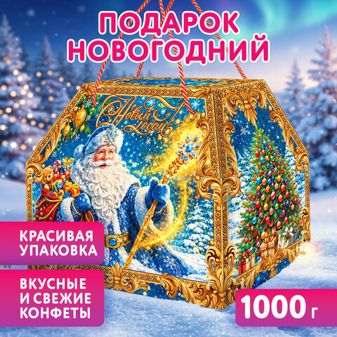 Подарок новогодний "НОВОГОДНИЙ КЛАД", НАБОР конфет 1000 г, картонная коробка, МОСУПАК, 324090/МГ26038 - фото 3