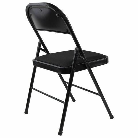 Стул складной BRABIX "Golf Plus CF-003 КОМФОРТ", чёрный каркас, чёрная ткань, 532889 - фото 7