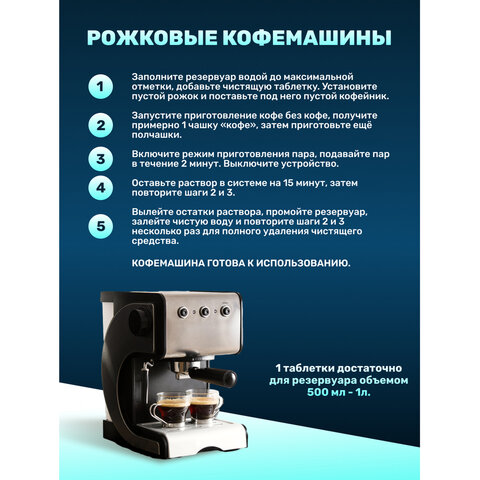 Таблетки для очистки кофемашин 12 шт., CLEAN&FRESH, Ck1m12 - фото 12