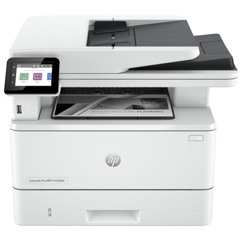 МФУ лазерное HP LaserJet Pro 4103fdn "4 в 1" А4, 40 стр./мин., 80000 стр./мес, ДУПЛЕКС, ДАПД, сетевая карта, 2Z628A - фото 1