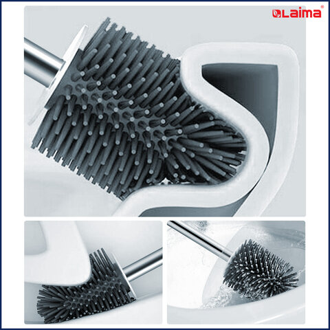 Ершик для унитаза силиконовый ROUND TYPE напольный / настенный с креплением и пинцетом LAIMA, 608133 Ершик для унитаза силиконовый ROUND TYPE напольный / настенный с креплением и пинцетом LAIMA, 608133 - фото 15