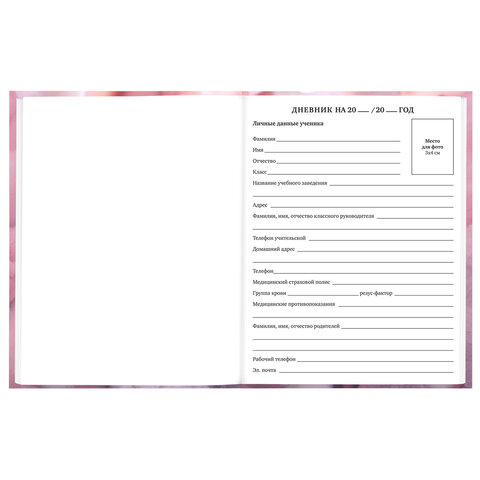 Дневник 5-11 класс 48 л., твердый, BRAUBERG, матовая ламинация, с подсказом, "Пушистые Сердечки", 107611 - фото 5