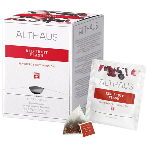 Чай ALTHAUS "Red Fruit Flash" фруктовый, 15 пирамидок по 2,75 г, ГЕРМАНИЯ, TALTHL-P00010 - фото 3