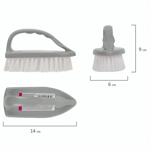 Щетка для одежды/обуви, большая, 9х14х6 см, пластик, цвет ассорти, "Утюжок", YORK, 40010 - фото 10