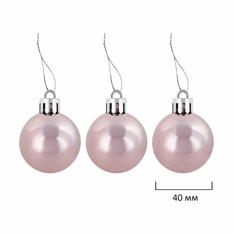 Шары новогодние ёлочные "Elegant Pink" 77 предметов, розовый/белый, ЗОЛОТАЯ СКАЗКА, 591715 - фото 7