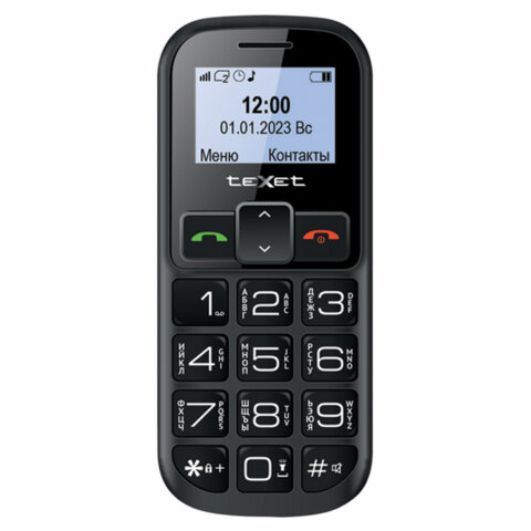 Телефон мобильный TEXET TM-B322, 2 SIM, 1,44", microSD, FM, MP3, фонарик, SOS, черный, 127347 - фото 1