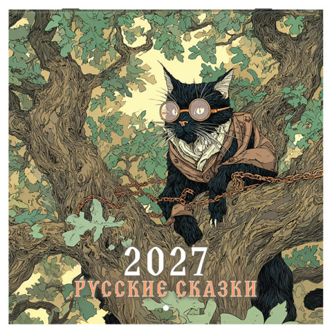 Календарь настенный перекидной 2027 г., BRAUBERG, 12 листов, 28,5х57 см, "Русские сказки", 118419 - фото 2