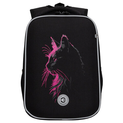 Ранец GRIZZLY анатомическая спинка, 2 отделения, для девочек, "SPARKLING CAT", 37х26х16 см, RAw-594-4/1 - фото 2