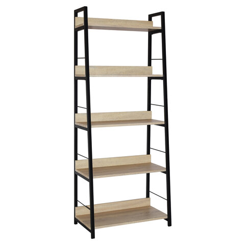 Стеллаж на металлокаркасе BRABIX "LOFT SH-003", 600х350х1500 мм, 5 полок, цвет дуб натуральный, 641236 - фото 2