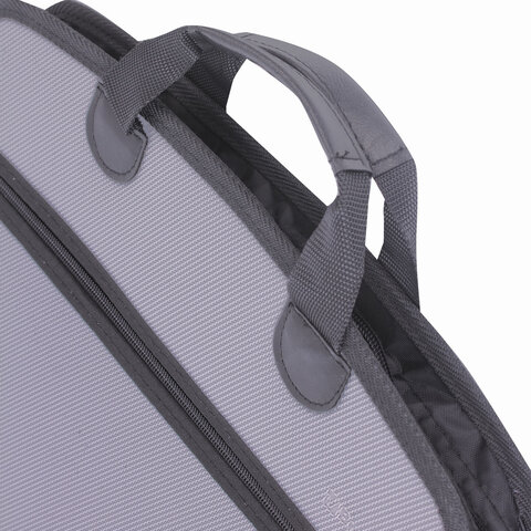 Папка-портфель пластиковая BRAUBERG А4+ (375х305х60 мм), 4 отделения, 2 кармана, серая, 228685 - фото 10