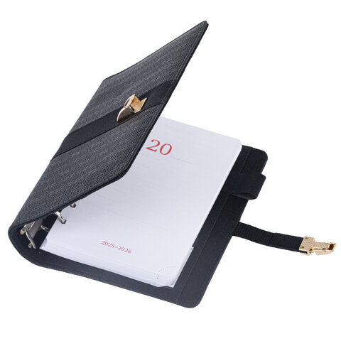 Ежедневник-органайзер недатированный В6 150х190 мм BRAUBERG "Orion", под кожу, 160 л., черный, 116209 - фото 6