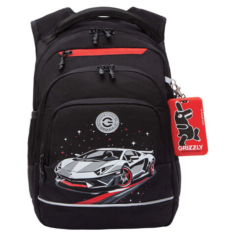 Рюкзак GRIZZLY школьный, анатомическая спинка, 2 отделения, для мальчиков, "YOUR ROUTE", 25х40х22 см, RB-550-1/2 - фото 4