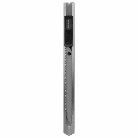 Нож канцелярский 9 мм BRAUBERG "Extra 30", металлический, лезвие 30°, автофиксатор, подвес, 237084 - фото 2