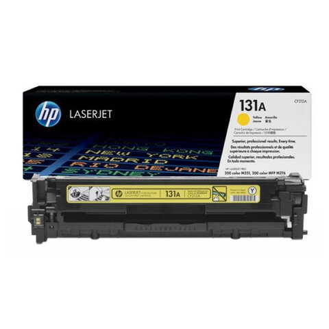 Картридж лазерный HP (CF212A) CLJ Pro 200 M276n/M276nw, №131A, желтый, оригинальный, ресурс 1800 страниц - фото 2