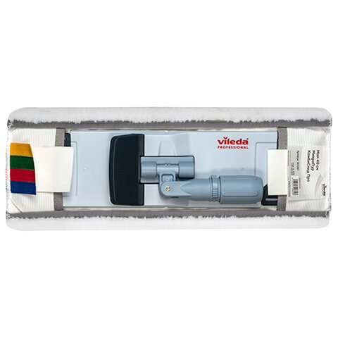 Насадка МОП плоская 40 см, VILEDA PROFESSIONAL "МикроПур Комби", уши (ТИП УВ) микрофибра, белый, 167297 - фото 8