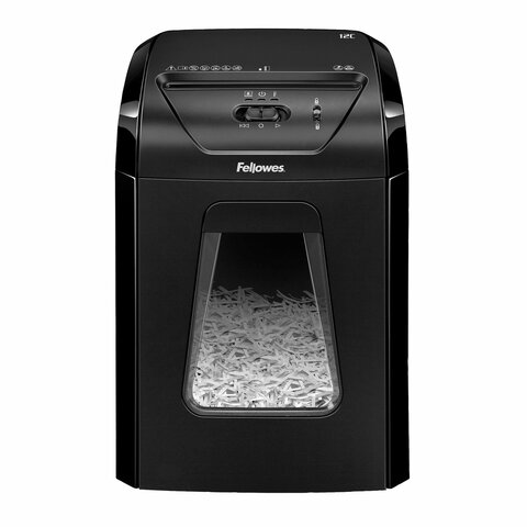 Уничтожитель (шредер) FELLOWES POWERSHRED 12C, 4 уровень секретности, фрагменты 4х40 мм, 12 л., 18 л, FS-71201 - фото 1